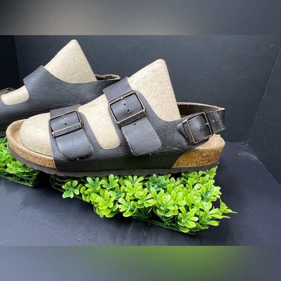 Birkenstocks leather Brown Double Strap Sandals size 42 M (regular-wide) unisex - Picture 4 of 13